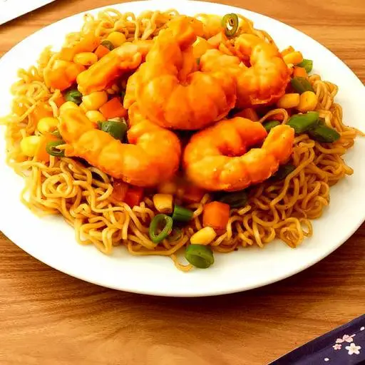 Hình ảnh Mì trộn tôm surimi