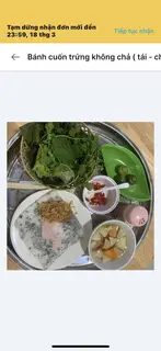 Hình ảnh bánh cuốn trứng tái chín chả quế