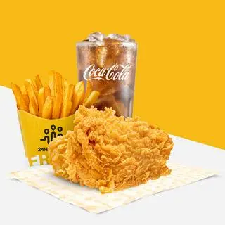 Hình ảnh Combo S4: 1 Miếng Gà Không Xương Chiên Giòn + Khoai Tây Chiên + Nước ngọt