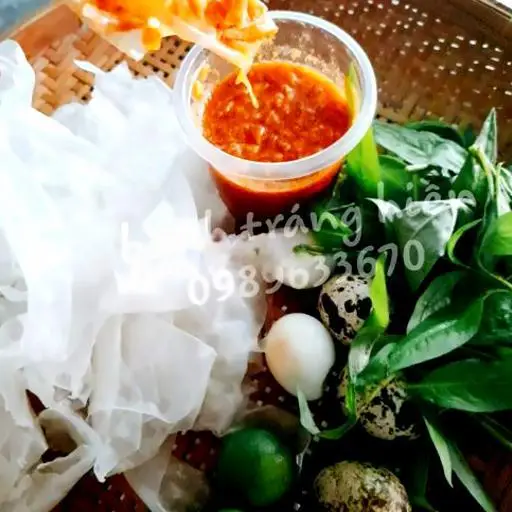 Hình ảnh Bánh Tráng Chấm + 4trứng cút