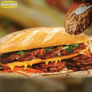 Hình ảnh Combo bánh mì chả bò nướng và sữa đậu