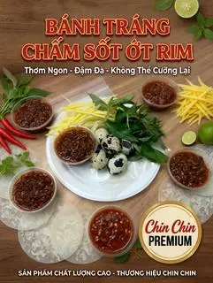 Hình ảnh Bánh tráng chấm sốt ớt rim