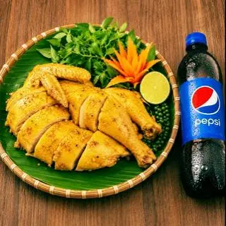 Hình ảnh Combo Gà Ủ Muối Hoa Tiêu 1/2 Con + Pepsi 