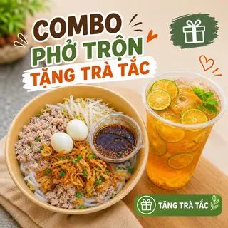 Hình ảnh Combo phở trộn tặng kèm trà tắc