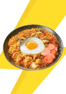 Hình ảnh Mì trộn gà cay trứng muối