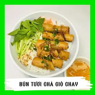 Hình ảnh Bún tươi chả giò chay