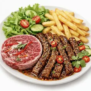 Hình ảnh Bò sốt tiêu aubeku - khoai tây