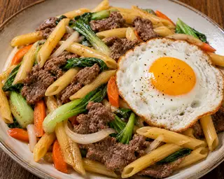 Hình ảnh Nui xào bò trứng