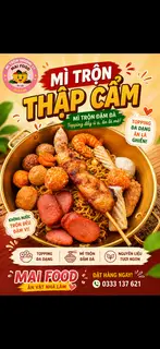 Hình ảnh mì trộn đặc biệt + trà chanh