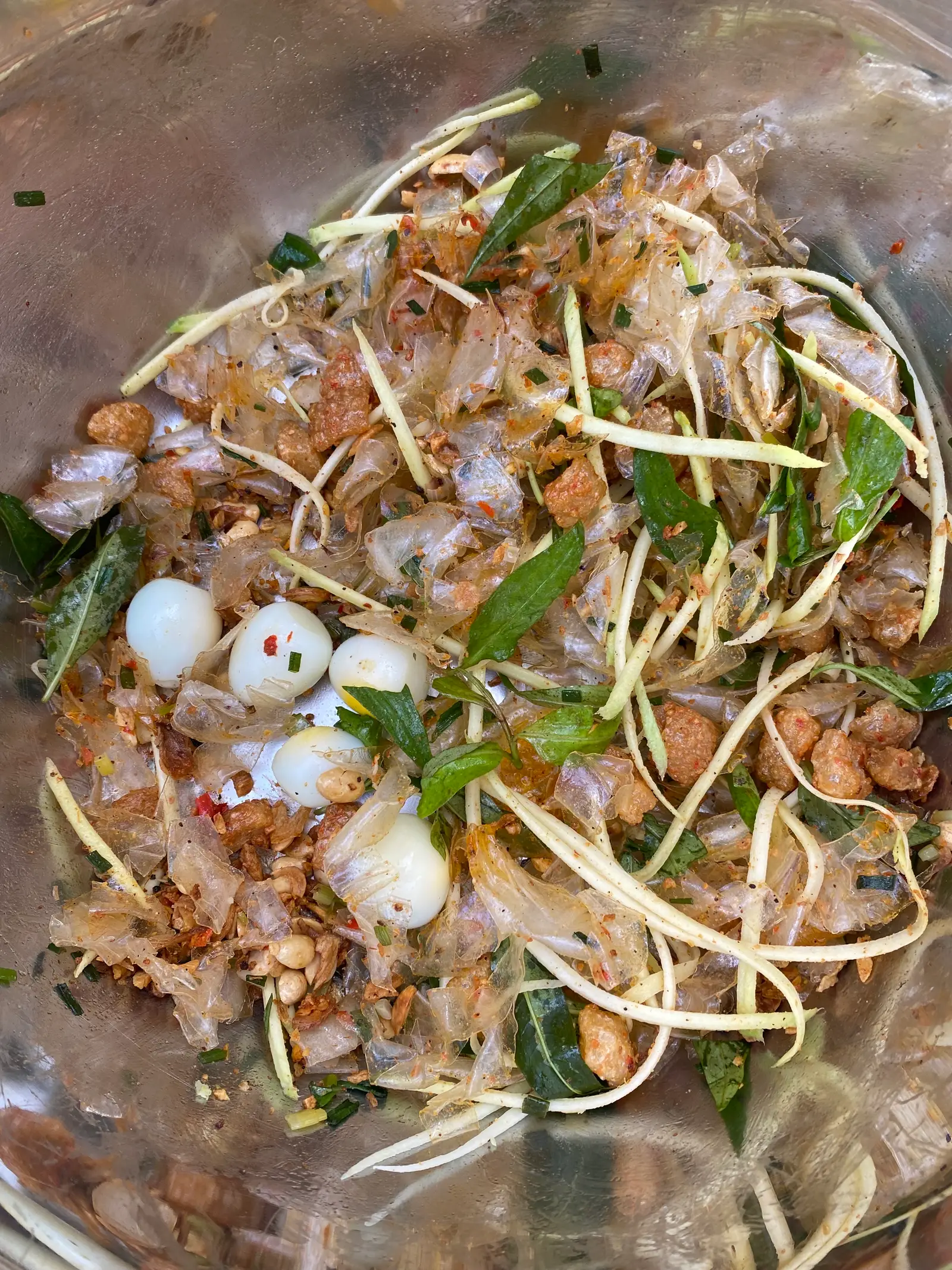 Hình ảnh Bánh tráng trộn thường tóp mỡ 