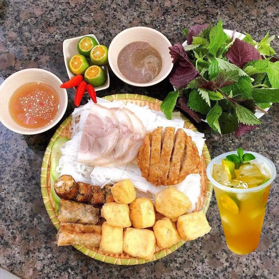 Hình ảnh Combo bún đậu đầy đủ - trà tắc