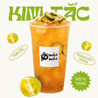Hình ảnh [FREE UPSIZE] Trà Lài Kim Tắc Hạt Chia, Trân Châu - Size XL (700ml) - Mèo Ngát Thơm