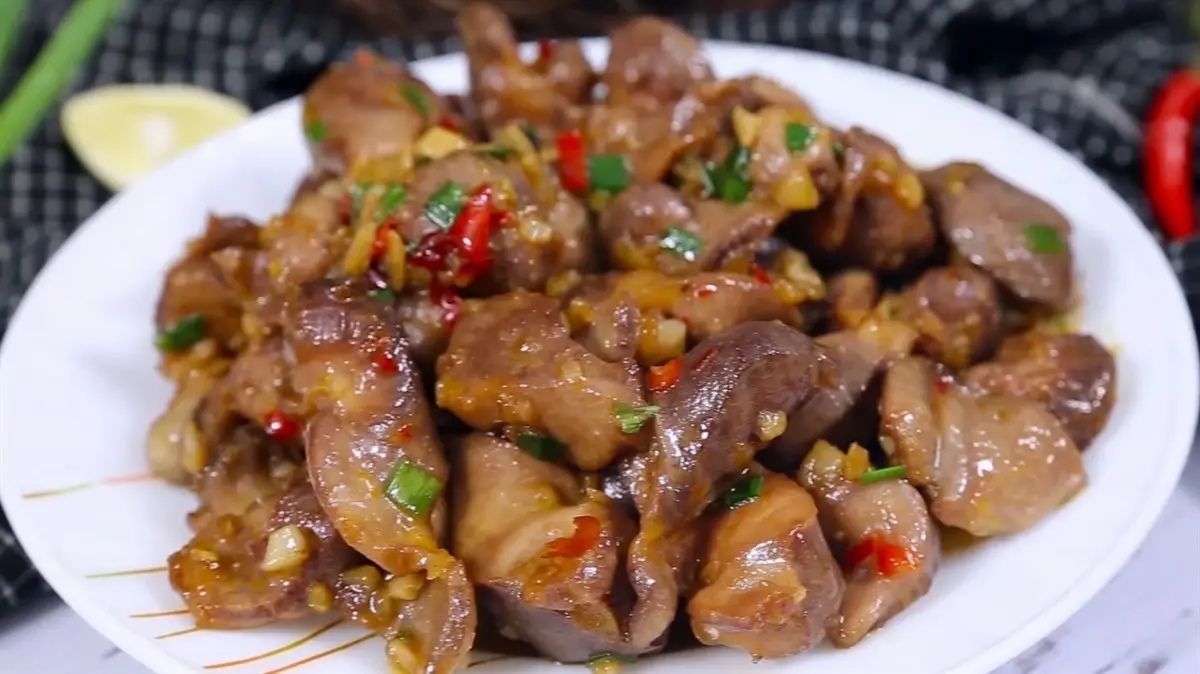 Hình ảnh Mề Gà Cháy Tỏi