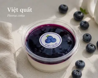 Hình ảnh Panna Cotta vị Việt Quất