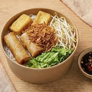 Hình ảnh Bún nước tương ĐẬU HỦ - CHẢ GIÒ (ĂN CHAY NGON)