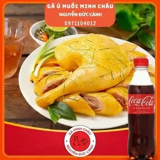Hình ảnh gà hấp lá chanh 1con + tặng cocacola 