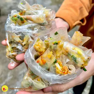 Hình ảnh Bánh Tráng Cuốn Mỡ Hành