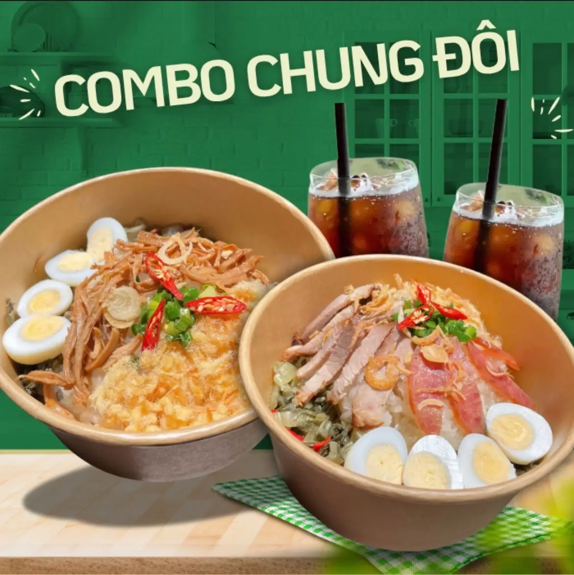 Hình ảnh Combo 2 người - 2 nước sâm -  1 xôi thập cẩm - 1 xôi gà xé