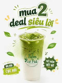 Hình ảnh Combo 2 ly matcha latte Size L