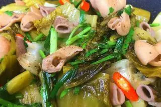 Hình ảnh Lòng già xào dưa