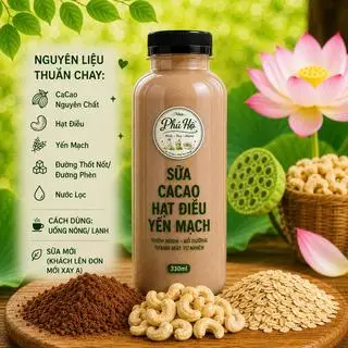 Hình ảnh Sữa CaCao - Hạt Điều - Yến Mạch (330ml)