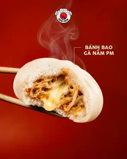 Hình ảnh Bánh Bao Gà Nấm Phô Mai