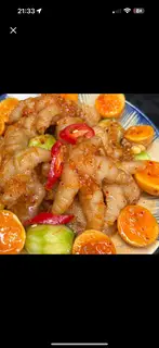 Hình ảnh Chân gà mix trứng non sốt Thái