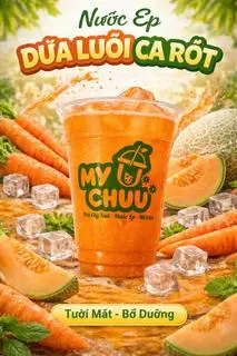 Hình ảnh Nước Ép Dưa Lưới Mix Cà Rốt 