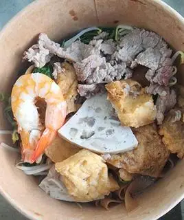 Hình ảnh Miến cua trộn siêu topping