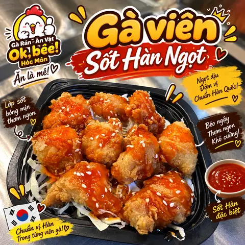 Hình ảnh Gà viên sốt Hàn Quốc - size M