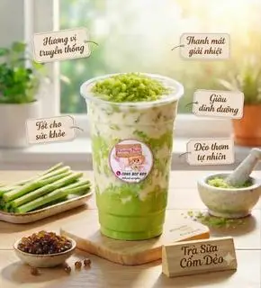 Hình ảnh Trà sữa cốm dẻo - 500ml