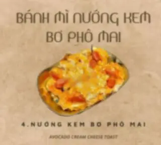 Hình ảnh Bánh mì nướng kem bơ phô mai