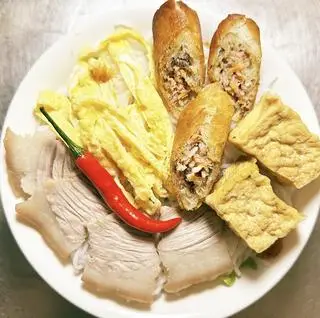 Hình ảnh Bún nước tương đầy đủ