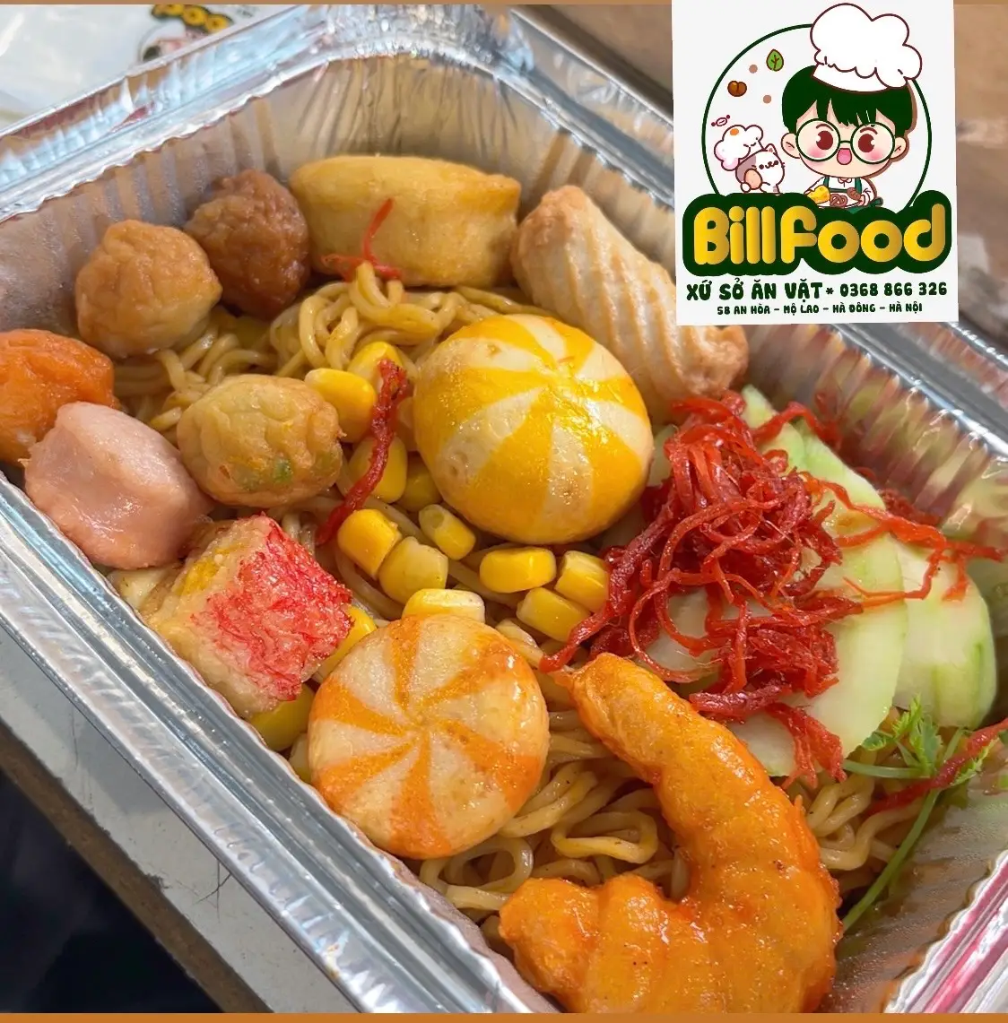 Hình ảnh Mì Indomie trộn sốt thần thánh BILLFOOD mix thập cẩm