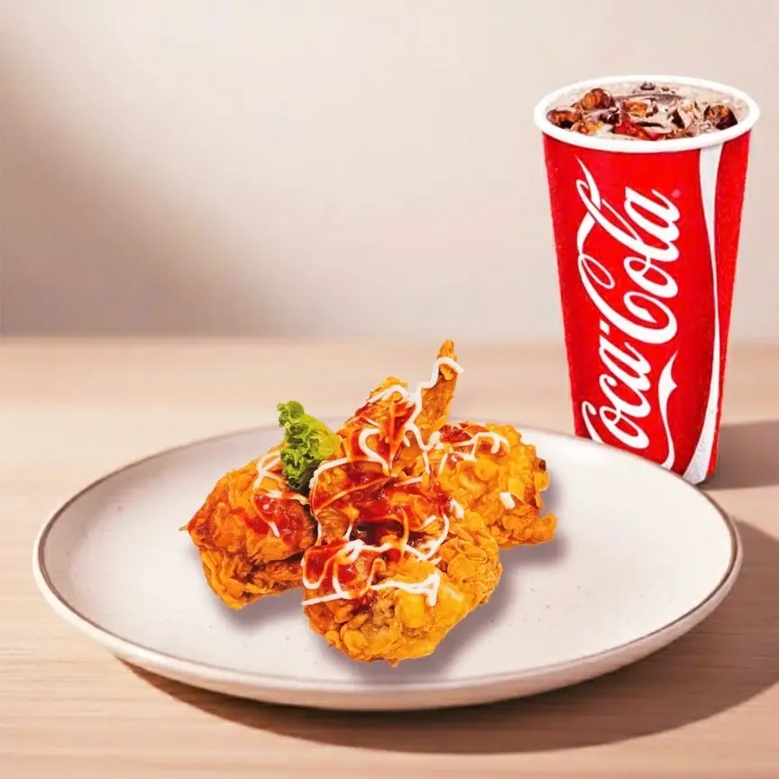 Hình ảnh Gà viên - 1 đùi - 1 cánh Tặng 1 Coca