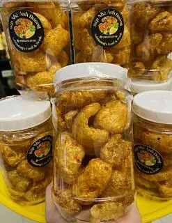 Hình ảnh Da heo chiên sốt mắm tỏi