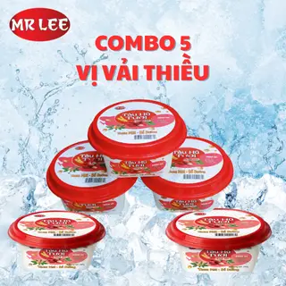 Hình ảnh Combo 5 hũ tàu hủ tươi hương vải 150g