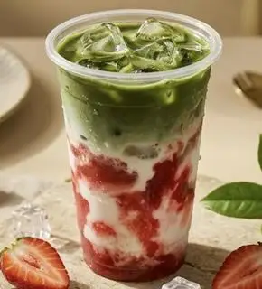 Hình ảnh Matcha latte dâu size L 