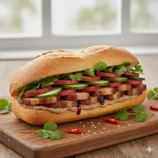 Hình ảnh Bánh mì Thịt Xúc Xích