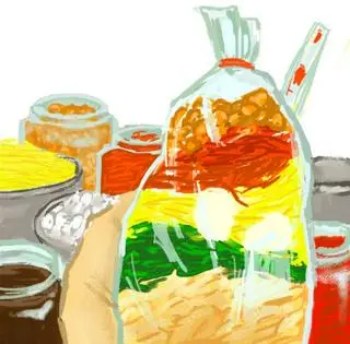 Hình ảnh Bánh tráng mỡ hành tóp mỡ