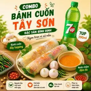 Hình ảnh Combo 1 cuốn Tây Sơn thường + 1 chai 7up 390ml