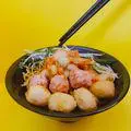 Hình ảnh Mì trộn bò viên - Cá viên chiên - Trà sữa bất kì