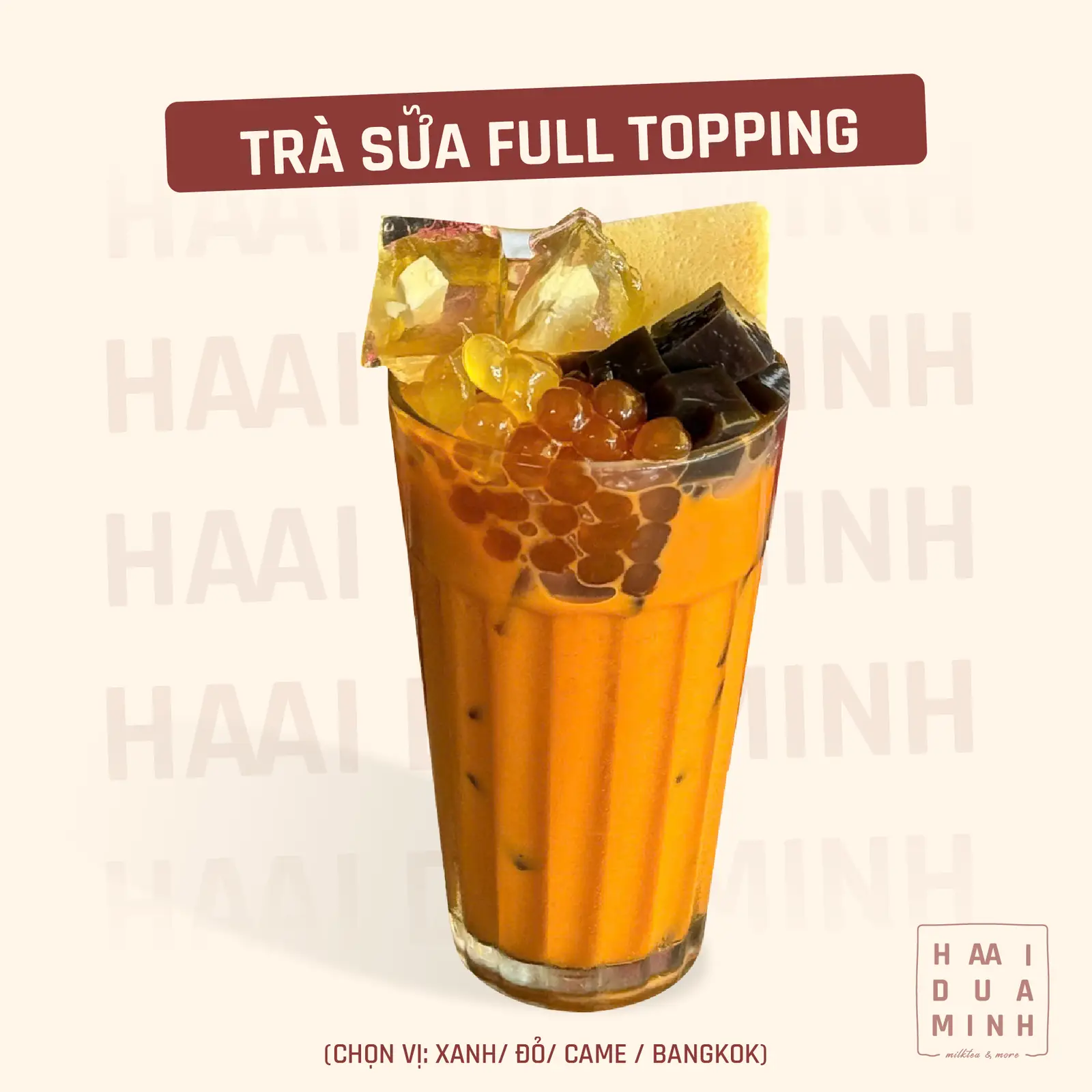 Hình ảnh TRÀ SỮA FULL TOPPING - size L 650ml