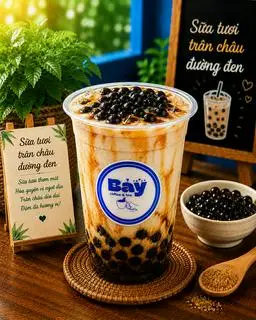 Hình ảnh sữa tươi trân châu đường đen 