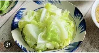 Hình ảnh Bắp Cải Trắng Luộc (ko kèm sốt)