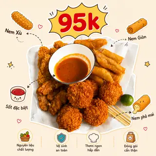 Hình ảnh Combo 95k . Tặng Nước Ngọt