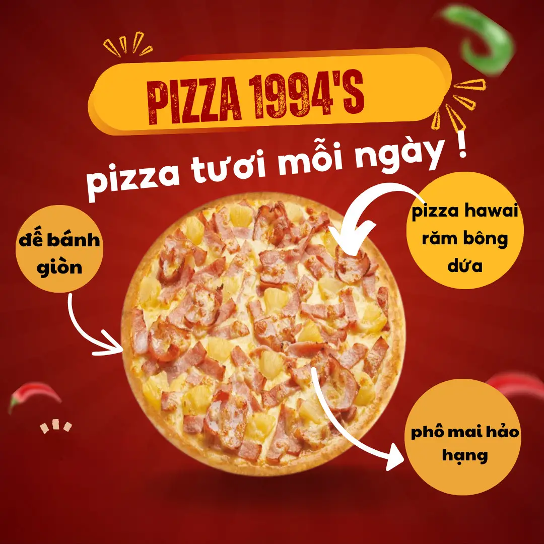 Hình ảnh Pizza Haiwai/Hawaiian