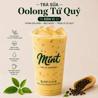 Hình ảnh Trà sữa oolong tứ quý đậm vị size M - 500 ml