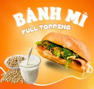 Hình ảnh COMBO Bánh mì Full Topping + Sữa đậu