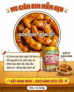 Hình ảnh Me Giòn Rim Mắm Kẹo Hộp 500gr – Siêu phẩm ăn vặt! 